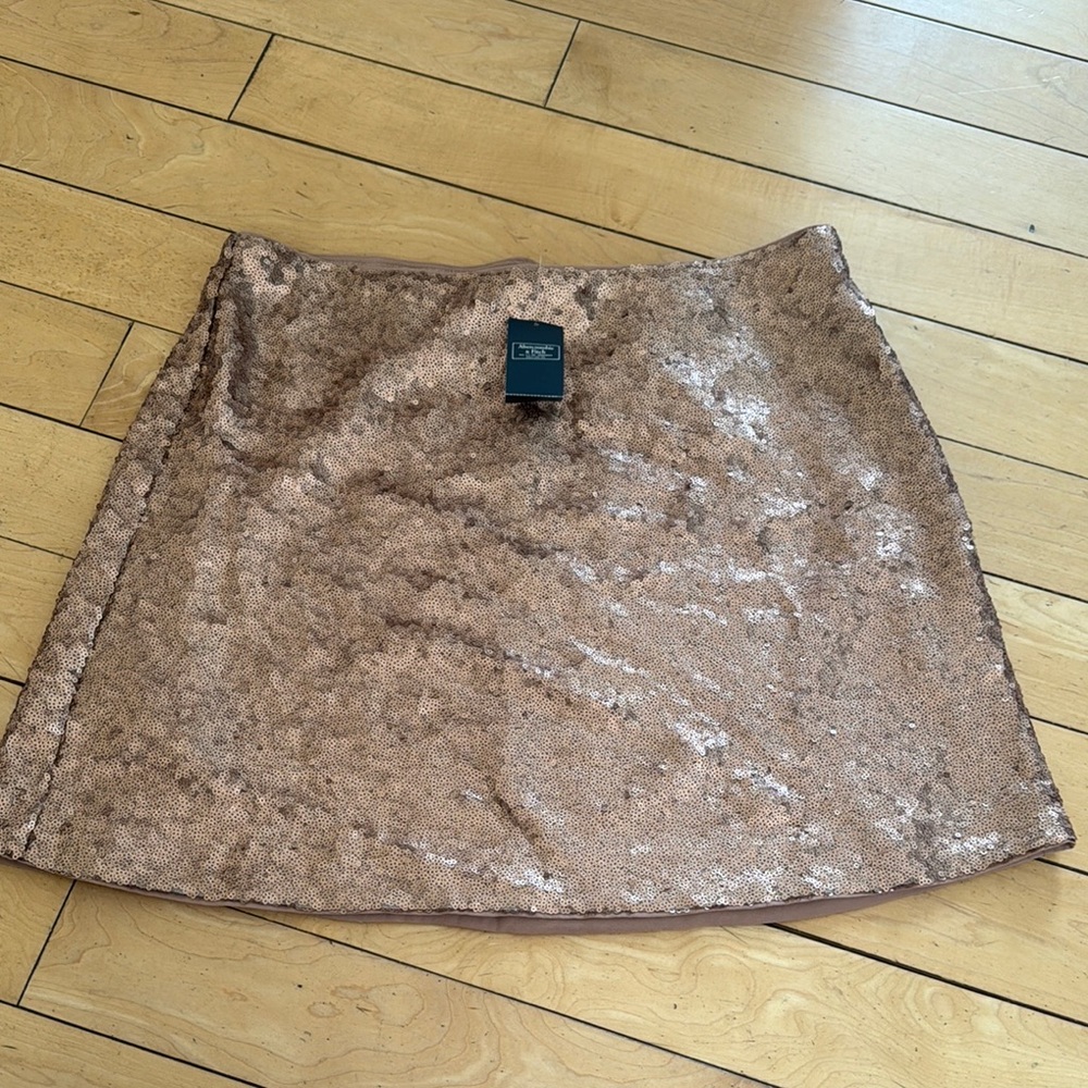 Abercrombie & Fitch Gold Sequin Mini Skirt for Cocktail